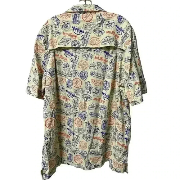 Disney Parks Vacation Club Resort Button Front Vented Camp Passport Shirt Men XL - Picture 2 of 5